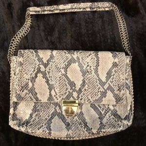 Stella McCartney Silver Faux Snakeskin Falabella
